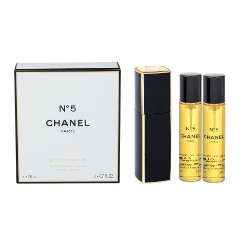 Chanel N°5 3x 20 ml 20 ml parfumovaná voda Twist and Spray pre ženy