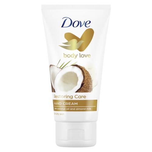 Dove Nourishing Secrets Restoring Ritual 75 ml krém na suché ruky s kokosovým olejom a mandľovým mliekom pre ženy