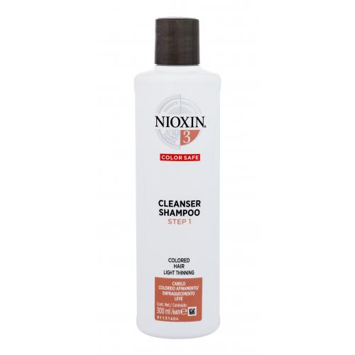 Nioxin System 3 Color Safe Cleanser 300 ml šampón pre počiatočné riednutie jemných vlasov pre ženy
