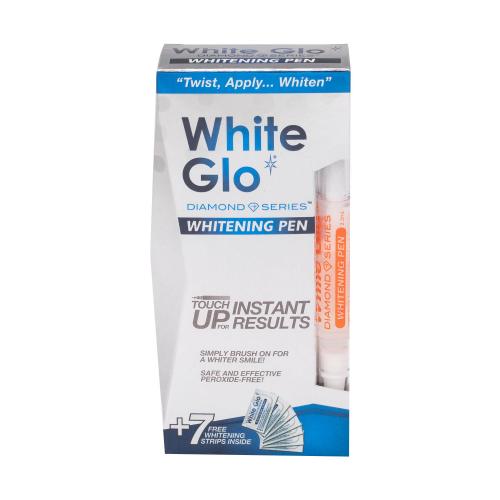 White Glo Diamond Series Whitening Pen sada pre ľahké a bezpečné bielenie zubov unisex bieliace pero 2,5 ml  bieliace pásky na zuby 7 ks