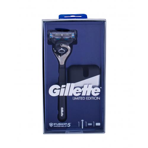 Gillette Fusion Proshield Chill darčeková kazeta pre mužov holiaci strojček s jednou hlavicou 1 ks  stojanček na holiaci strojček 1 ks