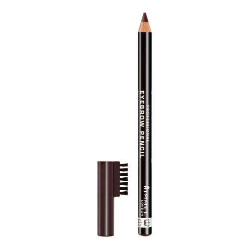 Rimmel London Professional Eyebrow Pencil 1,4 g ceruzka na obočie s kefkou pre ženy 001 Dark Brown