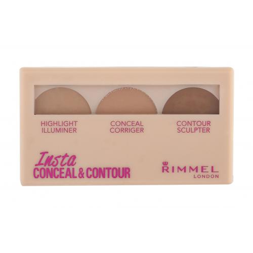 Rimmel London Insta Conceal  Contour 8,4 g korektory pre zvýraznenie, zakrytie nedokonalostí a kontúrovanie pre ženy 020 Medium
