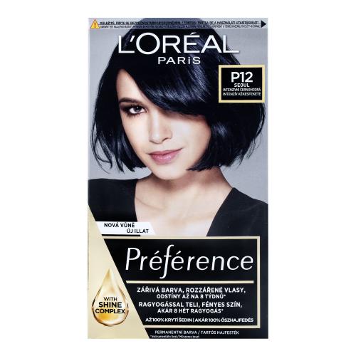 LOréal Paris Préférence Féria 60 ml farba na vlasy pre ženy P12 Blue Black Pearl