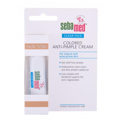 SebaMed Clear Face Colored Anti-Pimple Cream 10 ml tónovací antibakteriálny krém na akné pre ženy
