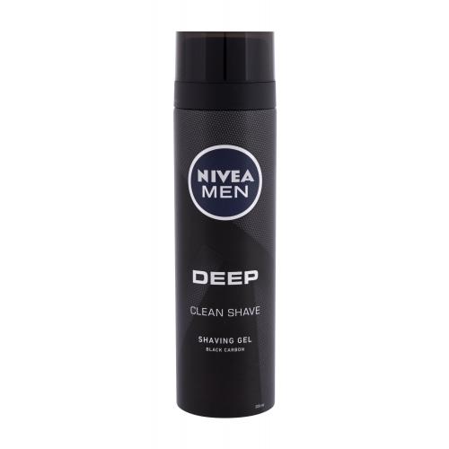 Nivea Men Deep Clean 200 ml gél na holenie s aktívnym uhlím pre mužov