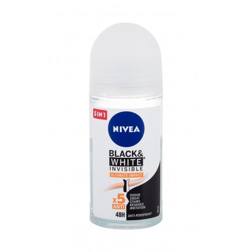 Nivea Black  White Invisible Ultimate Impact 48H 50 ml antiperspirant roll-on pre ženy