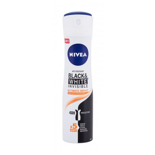 Nivea Black  White Invisible Ultimate Impact 48H 150 ml antiperspirant deospray pre ženy