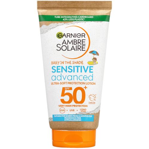 Garnier Ambre Solaire Kids Sensitive Advanced Baby In The Shade SPF50 50 ml vodoodolný ochranný krém proti uv žiareniu pre deti od 6 mesiacov pre deti