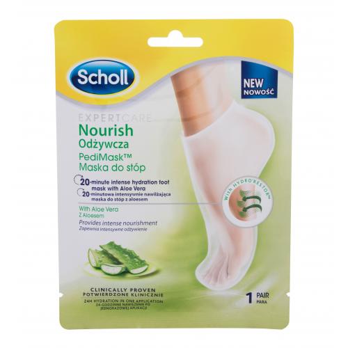 Scholl Expert Care Nourishing Foot Mask Aloe Vera 1 ks vyživujúca a zjemňujúca maska na nohy s aloe vera pre ženy