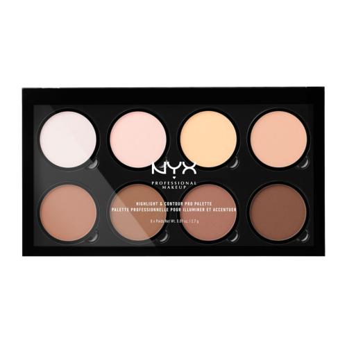 NYX Professional Makeup Highlight  Contour PRO 21,6 g kontúrovacia paletka pre ženy Nude