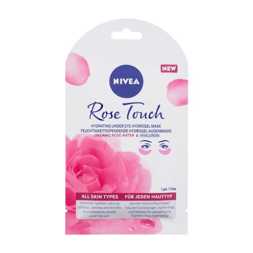 Nivea Rose Touch Hydrating Under Eye Hydrogel Mask 1 ks hydratačná gélová maska pod oči pre ženy