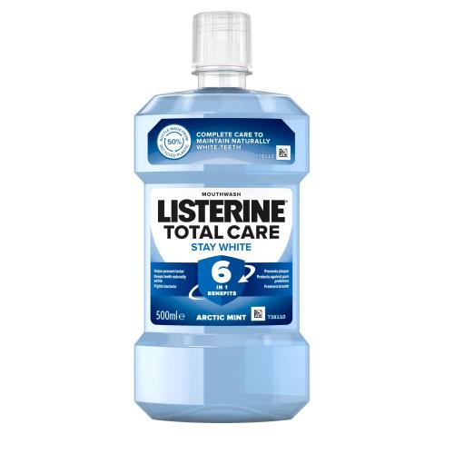 Listerine Total Care Stay White Mouthwash 6 in 1 500 ml bieliaca ústna voda unisex