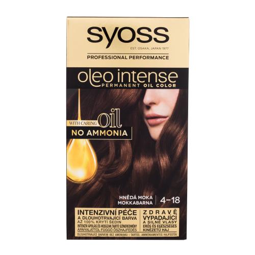 Syoss Oleo Intense Permanent Oil Color 50 ml permanentná olejová farba na vlasy bez amoniaku pre ženy 4-18 Mokka Brown