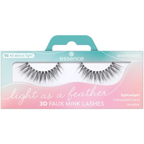 Essence Light As A Feather 3D Faux Mink 02 All About Light 1 ks umelé mihalnice s 3d efektom pre ženy