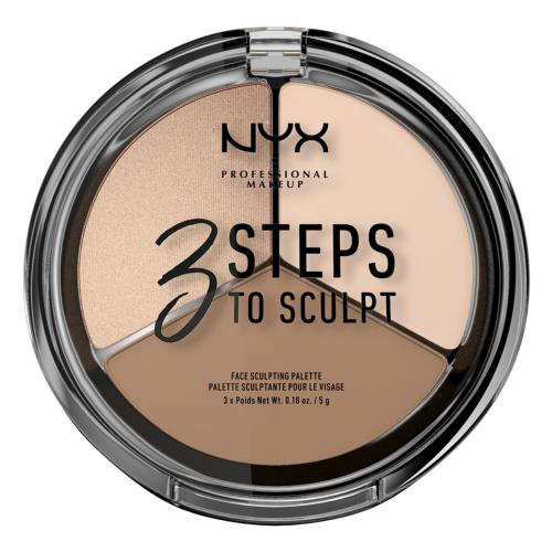 NYX Professional Makeup 3 Steps To Sculpt 15 g rozjasňujúca a kontúrovacia pletka pre ženy 01 Fair
