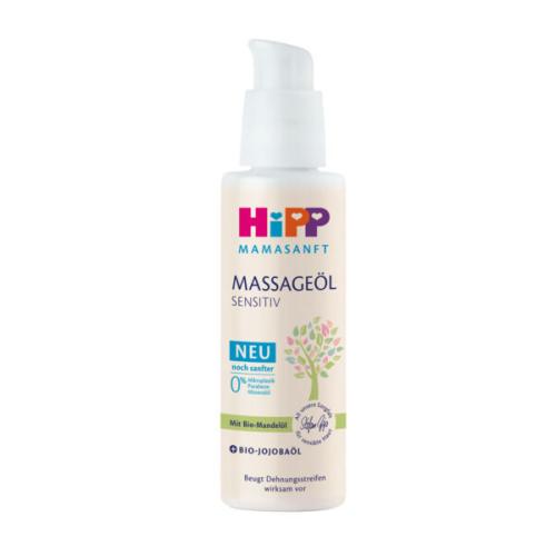 Hipp Mamasanft Massage Oil Sensitive 100 ml tehotenský masážny olej proti striám pre ženy