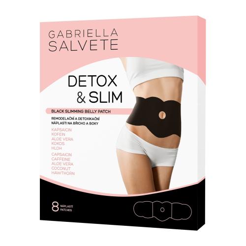 Gabriella Salvete Detox  Slim Black Slimming Belly Patch remodelačné a detoxikačné náplasti na brucho a boky unisex náplasti na brucho a boky 8 ks