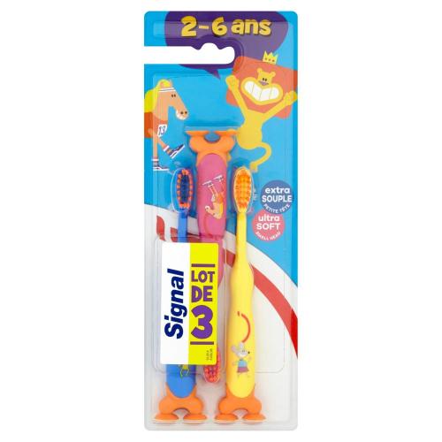 Signal Kids Ultra Soft zubná kefka pre deti zubná kefka 3 ks