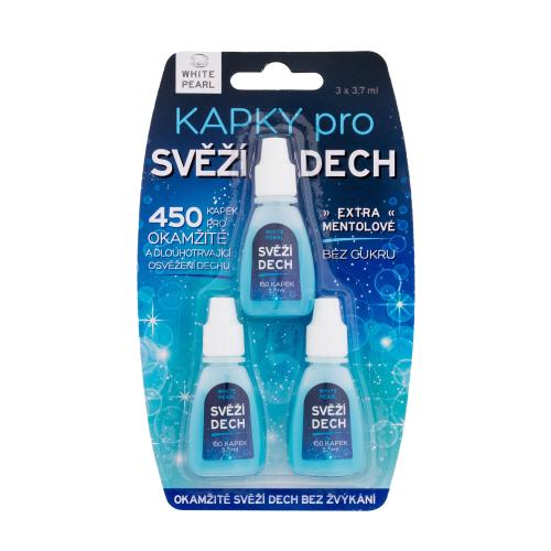 White Pearl Fresh Breath Drops 3x3,7 ml ústne kvapky pre svieži dych unisex