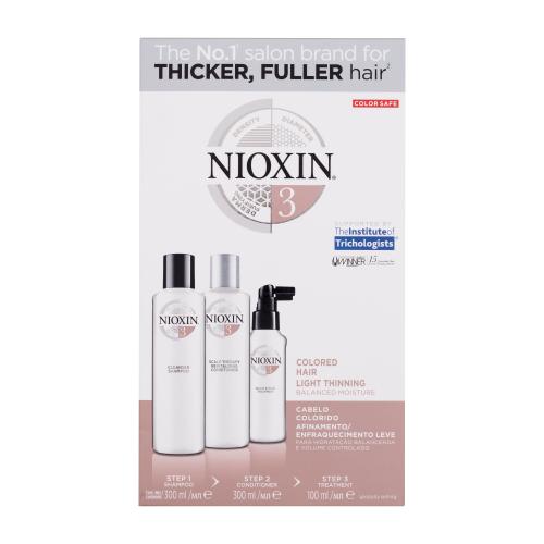 Nioxin System 3 darčeková kazeta pre ženy šampón System 3 Cleanser Shampoo 300 ml  kondicionér System 3 Revitalising Conditioner 300 ml  starostlivosť o vlasy System 3 Scalp  Hair Treatment 100 ml