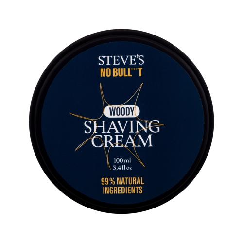 Steve´s No Bull***t Woody Shaving Cream 100 ml zmäkčujúci holiaci krém pre mužov