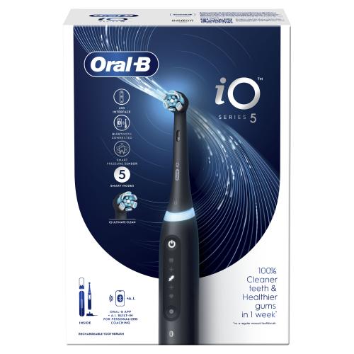 Oral-B iO Series 5 Black 1 ks elektrická zubná kefka unisex