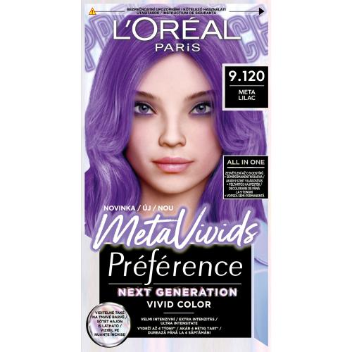 LOréal Paris Préférence Meta Vivids 75 ml semipermanentná farba na vlasy pre ženy 9.120 Meta Lilac