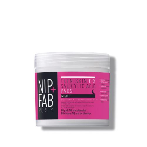 NIPFAB Purify Salicylic Fix Night Pads nočné čistiace tampóniky na aknóznu pleť pre ženy nočné čistiace pleťové tampóny 60 ks