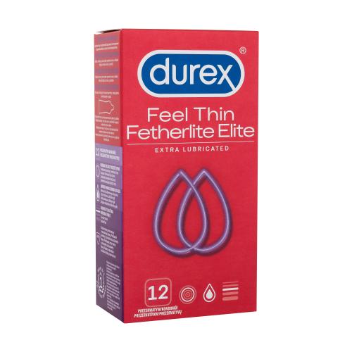 Durex Feel Thin Extra Lubricated tenké kondómy s extra lubrikáciou pre mužov kondóm 12 ks
