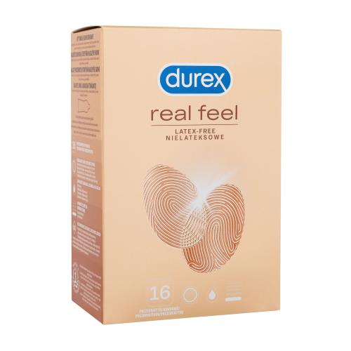 Durex Real Feel bezlatexový kondóm so silikónovým lubrikačným gélom pre mužov kondóm 16 ks