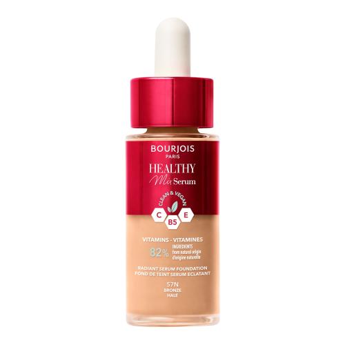 BOURJOIS Paris Healthy Mix Clean  Vegan Serum Foundation 30 ml rozjasňujúci tekutý make-up pre ženy 57N Bronze Halé