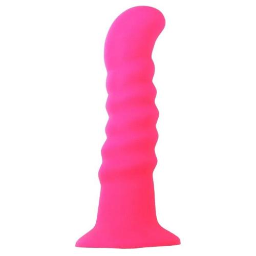 Sexy Elephant Hot Pink 1 ks silikónové dildo s výraznými vrúbkami a zahnutou špičkou pre ženy