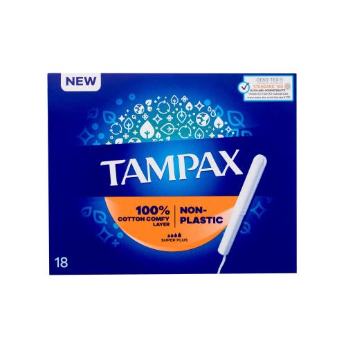 Tampax Non-Plastic Super Plus tampóny s papierovým aplikátorom pre ženy tampón s aplikátorom 18 ks