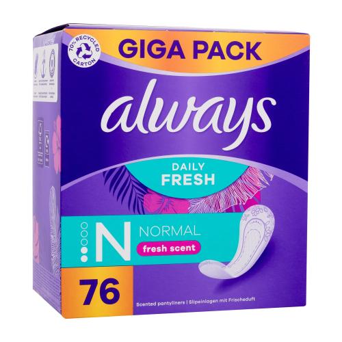 Always Daily Fresh Normal Fresh Scent intímky so sviežou vôňou pre ženy slipová vložka 76 ks
