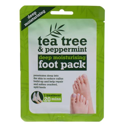 Xpel Tea Tree Tea Tree  Peppermint Deep Moisturising Foot Pack 1 ks hydratačná starostlivosť na chodidlá pre ženy