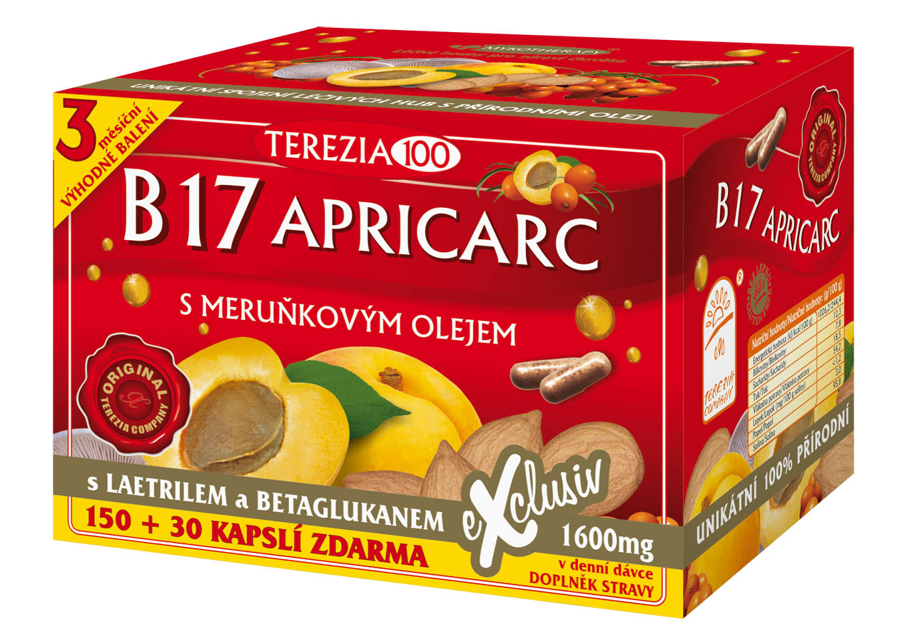 Terezia B17 Apricarc s marhuľovým olejom 15030 kapsúl zdarma