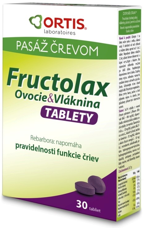 Fructolax Ovocie a vláknina TABLETY 30ks