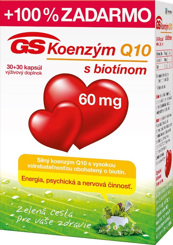 GS Koenzým Q10 60 mg 3030 cps zadarmo