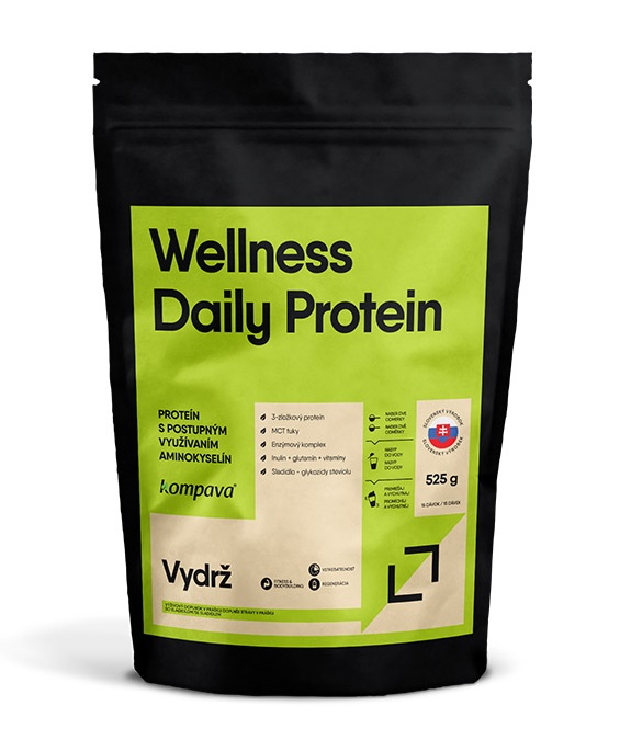 kompava Wellness Protein Daily prášok, príchuť kokos a čokoláda 525g