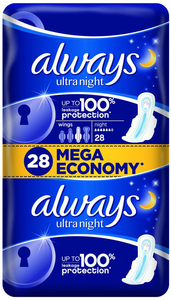 ALWAYS Always Ultra Night hygienické vložky 28 ks