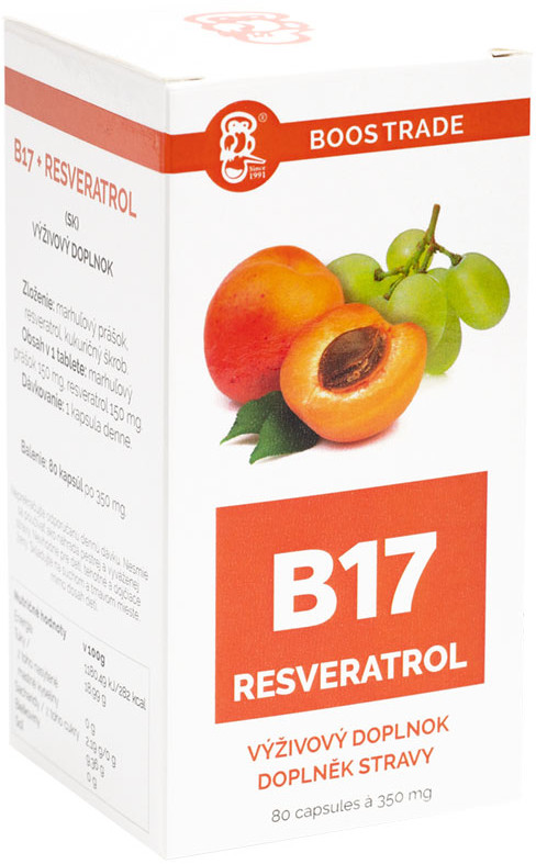 Vitamínový doplnok s obsahom Resveratrol a vitamínu B17 80 kapsúl