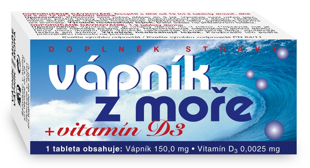 NATURVITA VÁPNIK Z MORA  vitamín D3 60 tbl