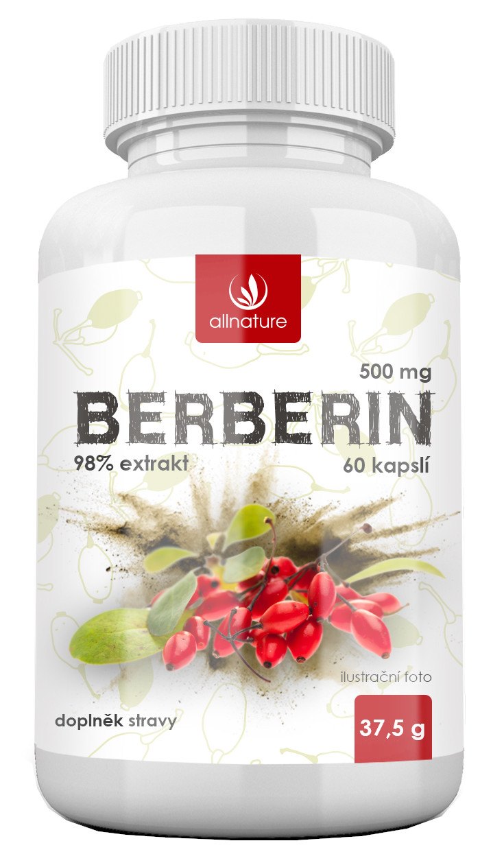 Allnature Berberin Extrakt 98 percent 500 mg 60 kapsúl