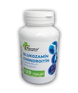 Slovakiapharm Glukozamín Chondroitín  vitamín D3, C 120 tabliet