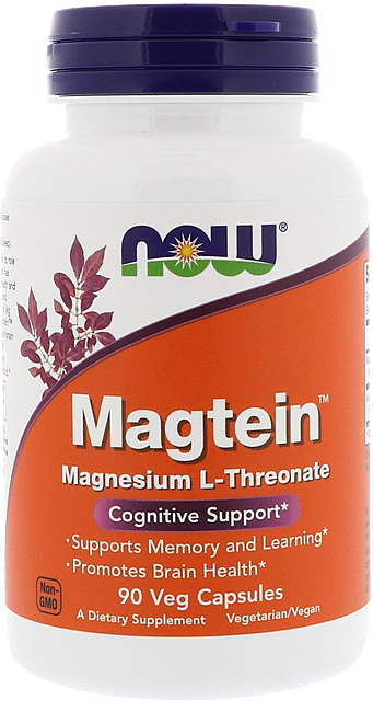 Now Foods Magneteín - Horčík L-Treonát (Kognitívna podpora) 90 vegan kapsúl