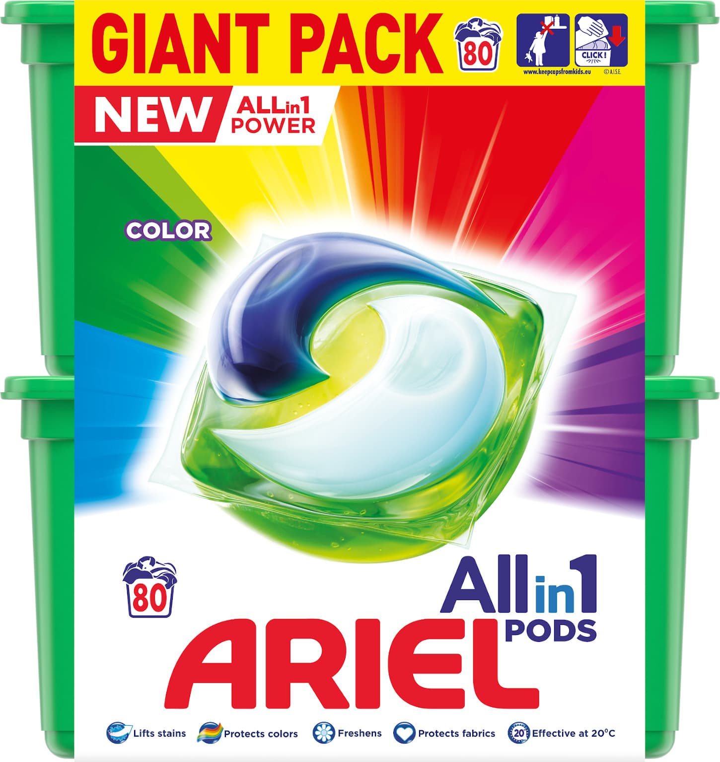 Ariel All-in-1 Color Gelové tablety 2x40ks