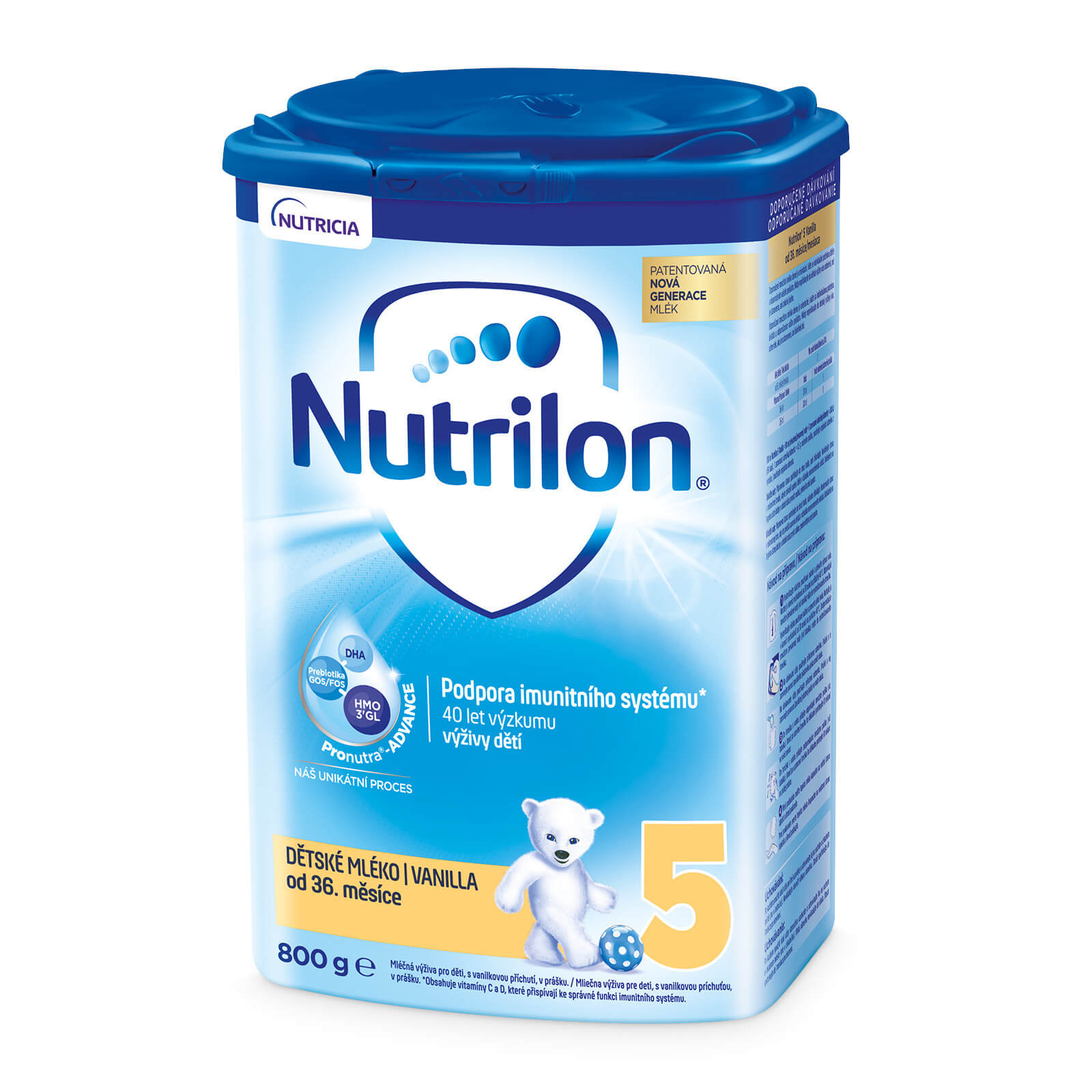 Nutrilon 5 Vanilla detská mliečna výživa v prášku 800 g