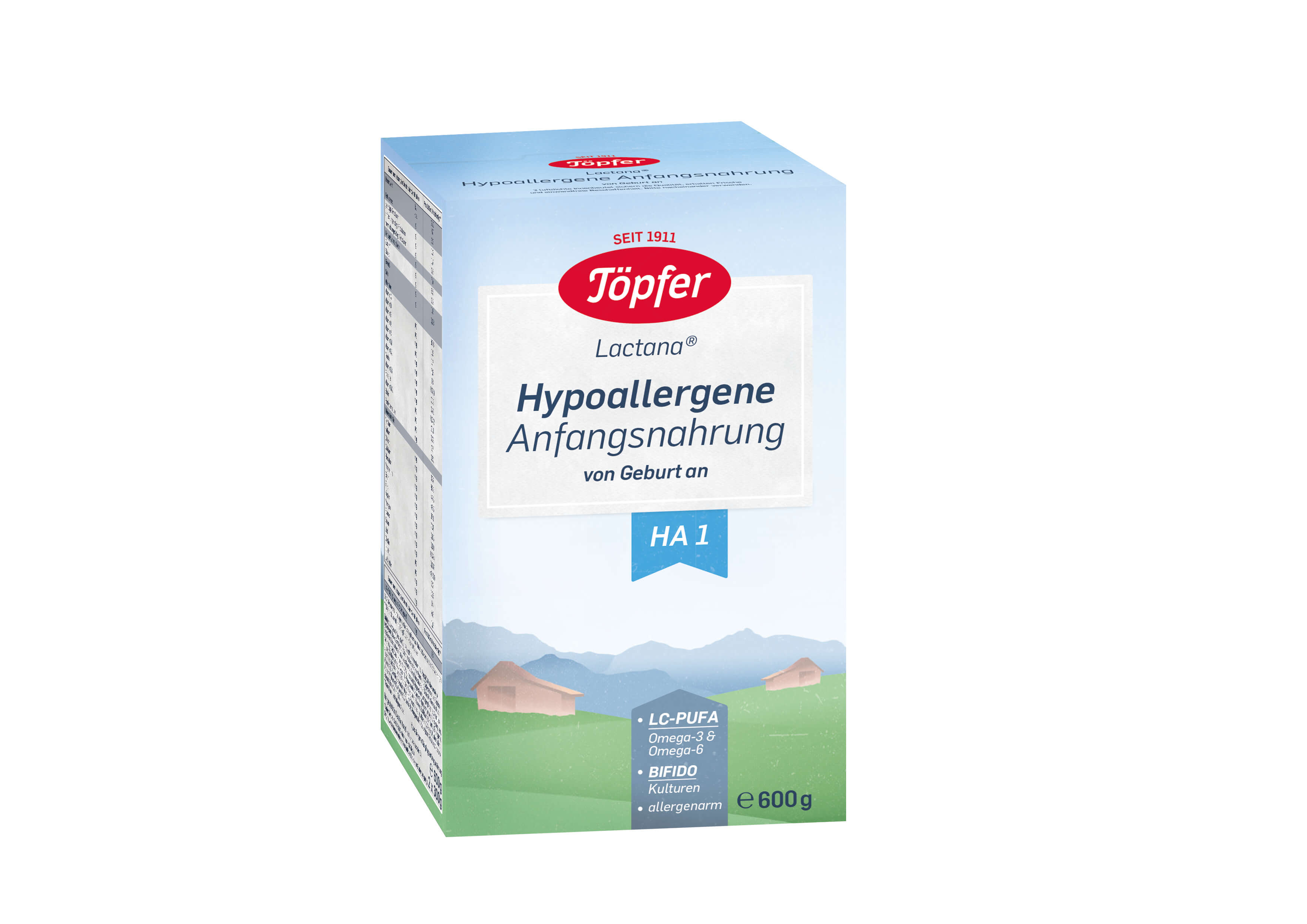 Töpfer Lactana H1 počiatočná výživa, hypoalergénne mlieko od narodenia 600 g