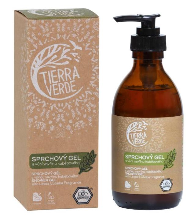 Tierra Verde Sprchový gél s vôňou vavrínu kubébového fľaštička 230 ml